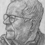 Bernard Bailly, Autoportrait, avril 2020, crayon sur papier, 21 x 29,7 cm