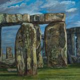 Bernard Bailly, Stonehenge, 2014, Peinture acrylique sur toile,100 x 100cm
